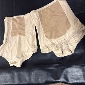 High-Waisted Beige Post-partum Shapewear